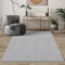 Mia's Teppiche Comfort Moderner Flauschiger Kurzflor Teppich, Anti-Rutsch Unterseite, Waschbar bis 30 Grad, Super Soft, Felloptik, Grau, 160 cm Rund