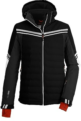 killtec Herren Skijacke/Funktionsjacke mit abzippbarer Kapuze und Schneefang KSW 73 MN SKI JCKT, schwarz, XXL, 39737-000