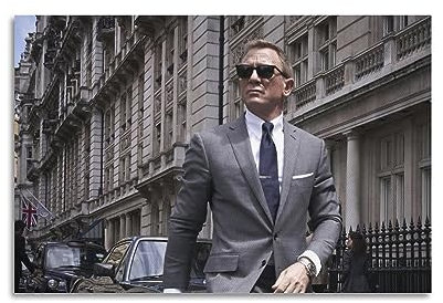 VZRSQZK Poster, Motiv: Schauspieler Daniel Craig, dekoratives Gemälde, Leinwand-Wandposter und Kunstdruck, modernes Familienschlafzimmer-Dekor-Poster, 20 x 30 cm