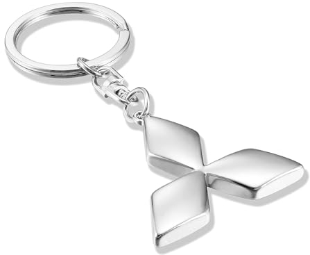 ARKOSKNIGHT Kreative Auto Logo Schlüsselanhänger für Auto 3D Chrom Metalllegierung Schlüsselanhänger Geschenke für Frauen und Männer Schlüsselanhänger Universalgröße, Mittsubishi