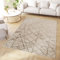 TAPISO Crystal Teppich Kurzflor Glänzend Braun Beige Geometrisch Linien 3D Effekt Wohnzimmer Schlafzimmer Moderner Design ÖKO-TEX 300 x 400 cm