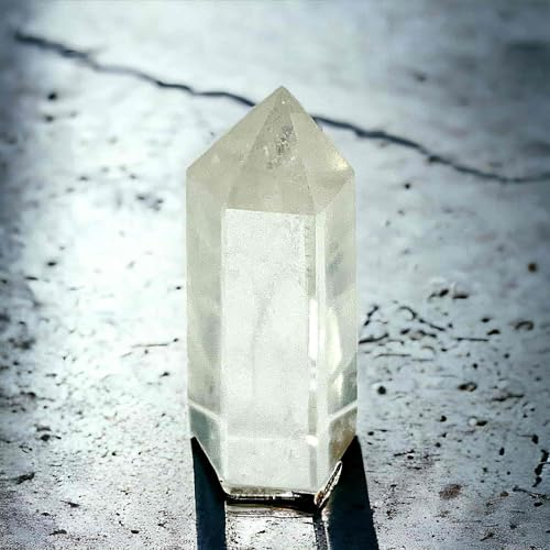 arana's - Obelisco de cuarzo blanco - Cristales curativos en varitas torre 6 lados facetados terminacion punta - Meditacion terapia sanacion chakras - Piedras naturales (1, Barra cuarzo blanco)