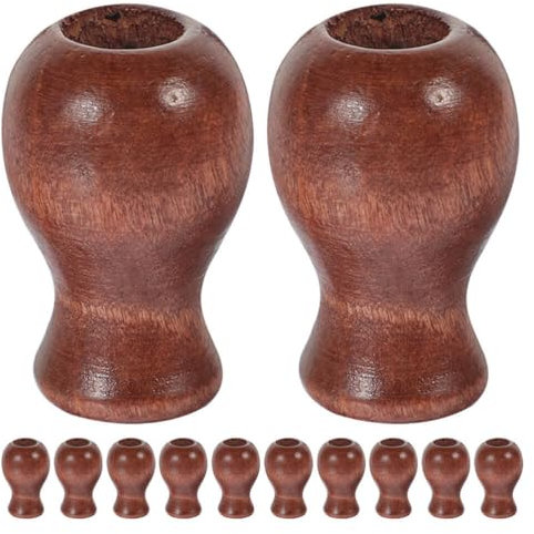 TOVINANNA 12pcs Brown Wooden Cord Knobs for Blinds Replacement Pull Cord Tassels Blind Accessories for Window Treatments Sturdy and Easy to Install