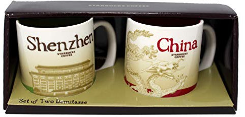 Starbucks Global Icon Series Shenzhen and China Demitasse Mugs Lot de 2 tasses 88 ml