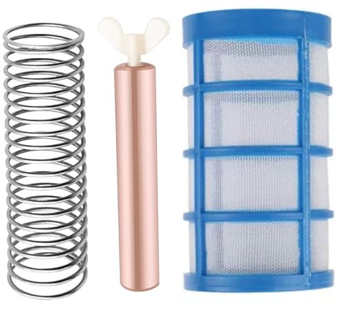 Ionizador Solar Para Piscina De 4,1 X 0,6 Inch, Ionizador De Cobre Para Piscina Con Pantalla De Cesta, Resorte Y Tornillo, ánodo De Cobre De Repuesto, Desnatador Solar Para Piscina Para Exteriores