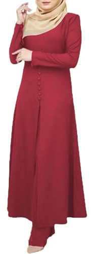 Frauen Muslim Ramadan Gebetskleid Maxi Hijab Kleid mit Tasche Islamic Dubai Abaya Full Cover Abaya Kleidung