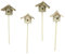 FRANK FLECHTWAREN Stecker Häuschen, 4er Set, Birke, naturbelassen Maße: ca. Höhe 20 cm, Natürliches Design, für den Garten, Balkon, Terrasse oder auch ideal als kleines Geschenk.