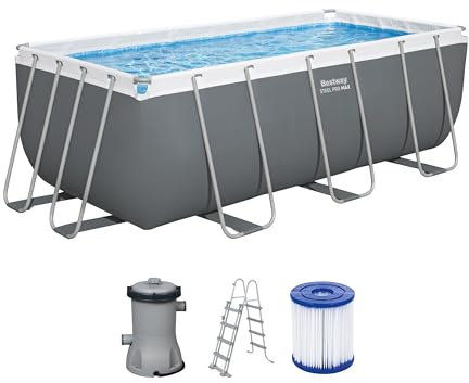 Bestway Juego de Piscina Rectangular de 13'6 x 6'7 x 48/4.12 m x 2.01 m x 1.22 m