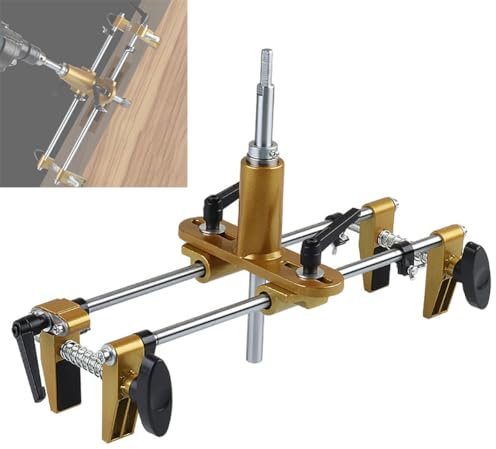 GJLRS Mortise Lock Jig Kit, Door Lock Hole Opener Kit, Electric Mortice Lock Fitting Jig, Hole Saw Door Opener, for Installing Doors Lock Mortiser Kit, for Fitting Jig Hole Saw, Lock Mortise