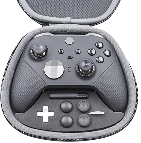 Harte EVA-Hülle für Xbox One X Spielekonsole, wasserdichte Game-Controller-Aufbewahrungstasche, Reise-Tragetasche für Xbox One Serie X Spielkonsole Elite 2 Griffzubehör