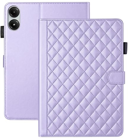 Vaitasy Case for Xiaomi Redmi Pad Pro 12.1 Inch 2024 Business PU Leather Tablet Protective Case for Redmi Pad Pro 5G with Card Slot Stand Purple