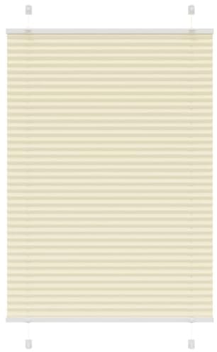 vidaXL Plissee Creme 95x150 cm Stoffbreite 94,4 cm Polyester