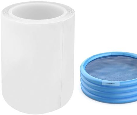 mizikuu Kit Reparation Piscine, 10x215cm Ruban Adhésif sous-Marin TPU Bande Imperméable Rustine Piscine sous l'eau Réparation Patch pour Piscine, Matelas Jouets Gonflable