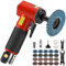 EYPINS Workshop Air Angle Sander - 20,000 RPM, 90 PSI, Lightweight Right Angle Polisher with 2 Collets, 22 Consumables, Rotary Suction Cup and Connecting Rod, Compact for Precision Grinding, Polishing