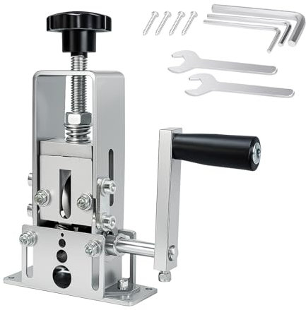 Wire Stripper Machine, Cable Stripper Machine Manual/Electric Drill Operation, Wire Stripping Machine with Hand Crank for 1-25mm Cable Wire Stripping Tool Scrap Copper Recycling