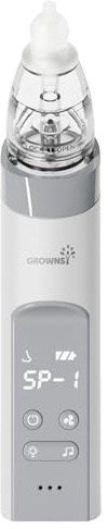 Mouche bébé électrique, Nasensekretsauger Aspirateur nasal Aspiration puissante,3 niveaux d'aspiration,Lumières apaisantes,Musique apaisante,Facile à nettoyer,Portabilité Grey 888