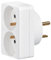 Legrand LEG90038 - Adaptador de 2 tomas (2P + T, 16 A, con clavija de 20 A)
