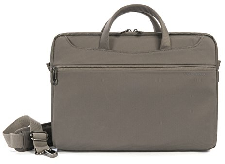 Tucano - Work_out II Slim Bolsa para MacBook Air/Pro 13 y Laptop 13 con correa para el hombro y bolsillo interior para portátil, iPad y tablet, ideal para mujeres y hombres, oficina y viajes, Gris