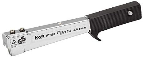 kwb Hammertacker mit Gummigriff, Typ 053 Klammern, 8mm, schwarz, 200x klammern,