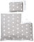 roba Babybettwäsche 80 x 80 Little Stars - Bettwäsche Set 2 teilig mit Stern Motiv - Baby Wiegenset 80x80 Decke & 40 x 35 Kissenbezug aus Baumwolle - Grau / Weiß