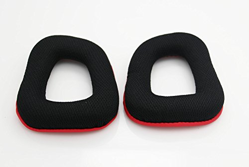 Shinecozy Premium Kopfhörer Ohrpolster Kunstleder Schaumstoff-Ohrkissen, Headset Ohrpolster Ersatzteile (For Logitech G35 Black)