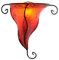 Handgefertigte Henna-Leder-Wandlampe Wandlampenschirm Marrakesch Wandleuchte Moroccan Interiors Orange Nouna L1068