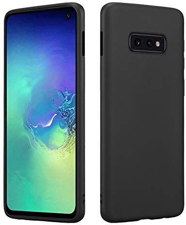 HSP Coque Noire Compatible avec Samsung Galaxy S10e | Étui en Silicone TPU de qualité supérieure | pour Le Chargement à Induction | Résistant aux Rayures et aux Chocs | Surface Mate | Mince