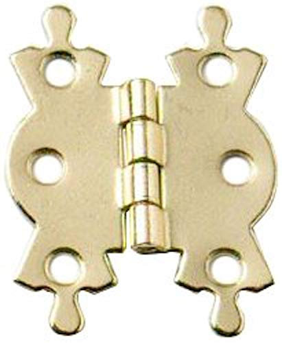 HARDWARE FOR YOU LTD 1 X Pack of 4 Decorative Butterfly Box Hinges 50MM Brass