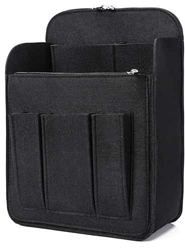 SHINGONE Filz Taschenorganizer Rucksack für Damen und Männer, Backpack Organizer mit Schlüsselanhänger, Taschen Organisator Rucksack Organizer Handtaschen Schwarz, XS