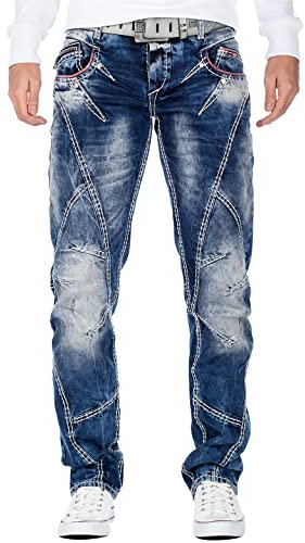 Cipo & Baxx Herren Jeans Hose CD563-bans Blau W31/L34