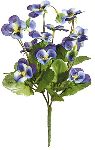 mucplants Hornveilchen Stecker 22cm blau-lila Kunstblumen künstliche Stiefmütterchen Viola