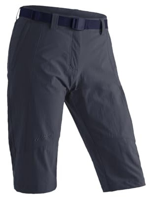 Maier Sports Kluane, Kurze Damen Wanderhose, Wasserabweisende Outdoorhose für Trekking und Hiking, PFC-frei, mSTRETCH pro 4 & Dryprotec, Blau, 40 (W31/L31)