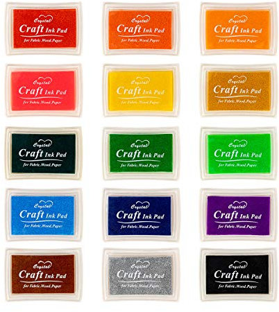 Ink Pad, 15 Colors Finger Washable Stamp Pads for Kids