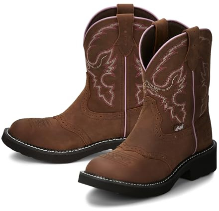 Justin Women's Gemma 8 Stylish Western Cowboy Boots, Aged Bark - 8.5