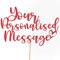 Any Text Personalised Glitter Cake Topper - Red Name, Age, Words Glitter Cake Decoration and Sprinkles - Happy Birthday Decorations - Personalised Toppers for Cakes by Cakeshop