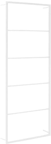 vidaXL Handtuchständer Handtuchhalter Wandhandtuchhalter Badetuchhalter Badetuchstange Handtuchstange Badezimmer Weiß 45x10x115cm Stahl