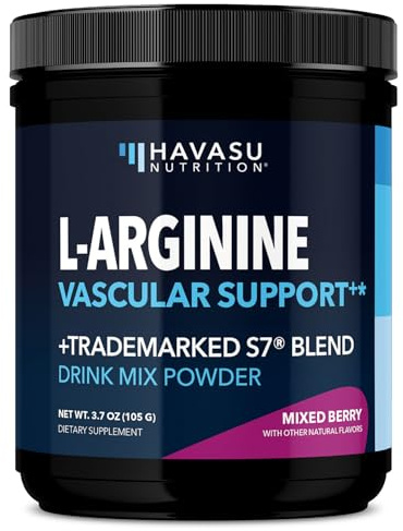 L-Arginine with L-Citrulline Powder, Nitric Oxide Supplement, Mixed Berry