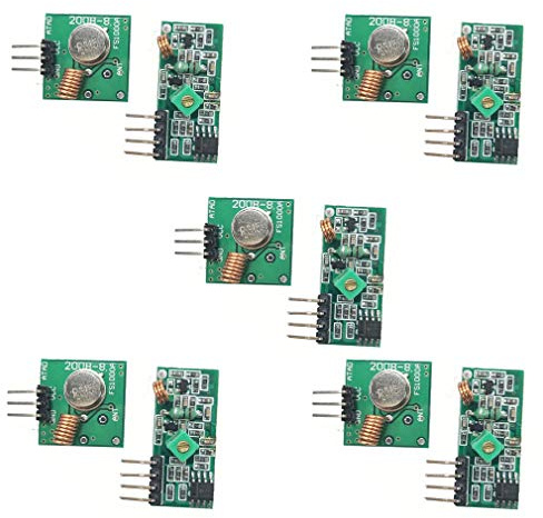 Hailege 5pcs 315Mhz RF Wireless Transmitter and Receiver Module Link kit for ARM MCU