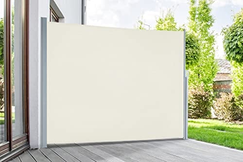 Seitenmarkise Start 3.0 Sichtschutz Sonnenschutz Windschutz Markise ausziehbar in verschiedenen Größen und Farben, Farbe:Creme, Größe:180 x 300 cm
