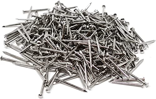 Design61 Rundkopfstifte Nägel Nagel 1,6 x 20 mm Eisen vernickelt 100g (ca.300 Stück)