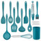 Herogo Kitchen Utensils Set, 22-Piece Silicone Cooking Utensils with Holder, Kitchen Tools Turner Spatula Spoon for Non-Stick Cookware, Heat Resistant & Non-Scratch, Dishwasher Safe (Blue)