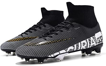 Botas de Fútbol para Hombre Zapatos de fútbol Tacos Cesped Artificial Zapatillas de Fútbol Zapatos de Fútbol Tacos Fútbol Deporte de Caña Alta Zapatos de Entrenamiento Tallas 35-45