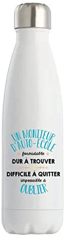 Bouteille Isotherme Un Moniteur d'auto-école | Gourde Thermos cadeau ami collègue de travail, départ retraite