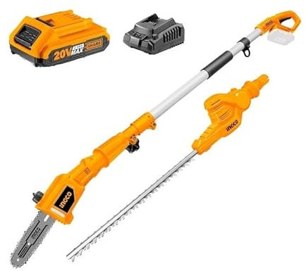 Set Tagliasiepi +Sega Potatore + Asta Telescopica - A BATTERIA 20V - CPTS201681 INGCO