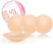 OWill 2 Pair Silicone Nipple Covers Invisible and Reusable Adhesive Nipple Cover Pasties for Women Nipple Covers and Tap (Beige, 8cm)
