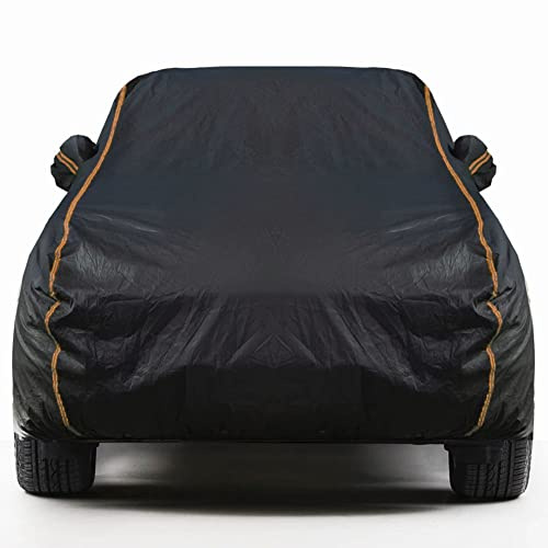 Autoplane Atmungsaktiv Autoabdeckung für Smart Fortwo (A453/C453), Auto Abdeckplane Staubdicht Wasserdicht Atmungsaktiv Regen Sonne Staub Schutz Auto Abdeckung Car Cover (Negro)