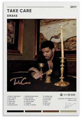 TANZEM Drake Poster, Motiv: Take Care Albumcover, Poster, dekorative Malerei, Leinwand, Wandposter und Kunstdruck, moderne Familienschlafzimmer-Dekoration, Poster, 30 x 45 cm
