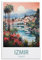 PuPLuM Izmir Türkei, Vintage-Reiseposter, Landschaft, 20 x 30 cm, Leinwand, Wandkunst, Poster für Wohnzimmer, Dekoration, Gemälde für Heimdekoration