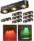 FabStyl Lampe Solaire Extérieure Jardin - Lot de 8 Applique Murale Exterieur, 3 LED, 10 Modes RGB&Blanc Chaud/Froid, Changement de Couleur Synchrone, Charge 4-5H & Éclairage 12H Pour Clôture Terrasse