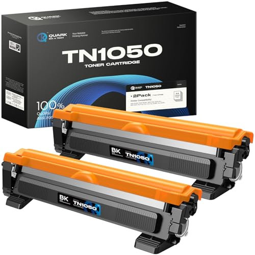 Quark TN1050 Toner Kompatibel für Brother TN-1050 für DCP-1612W DCP-1510 MFC-1910 HL-1110 HL-1210W HL-1212W DCP-1512 DCP-1610 MFC-1810 Drucker (2-Pack, Schwarz)